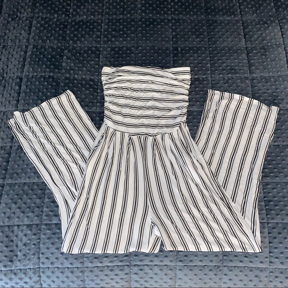 Strapless Wide-Leg Jumpsuit